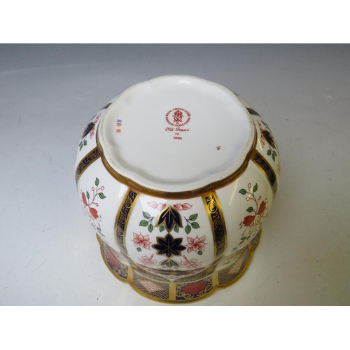 738 - A ROYAL CROWN DERBY OLD IMARI PATTERN PLANTER, pattern no. 1128, H 16.5 cm