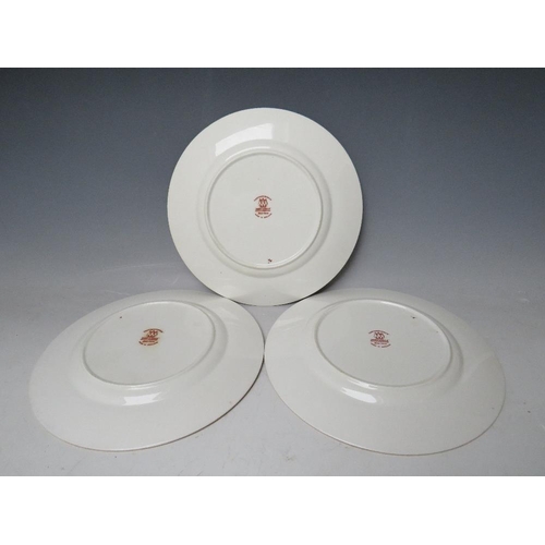 743 - THREE ABBEYDALE CHRYSANTHEMUM PLATES, Dia. 27.5 cm