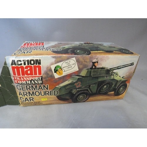 890 - A BOXED ACTION MAN GERMAN ARMOURED CAR