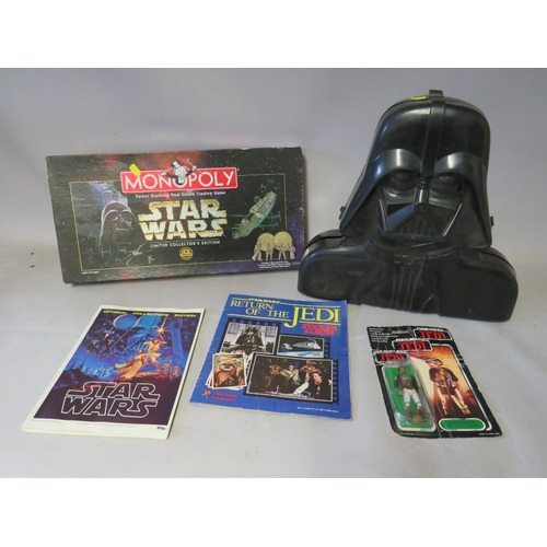 894 - A STAR WARS DARTH VADER FIGURE CASE CONTAINING OVER FORTY STAR WARS FIGURES, together with a Star Wa... 