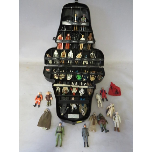 894 - A STAR WARS DARTH VADER FIGURE CASE CONTAINING OVER FORTY STAR WARS FIGURES, together with a Star Wa... 