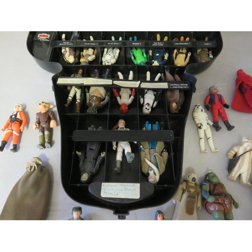 894 - A STAR WARS DARTH VADER FIGURE CASE CONTAINING OVER FORTY STAR WARS FIGURES, together with a Star Wa... 