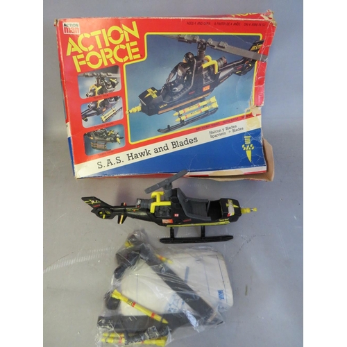 895 - A COLLECTION OF FOUR BOXED ACTION MAN ACTION FORCE VEHICLES TO INCLUDE ROBOSKULL AND RED WOLF, Shado... 