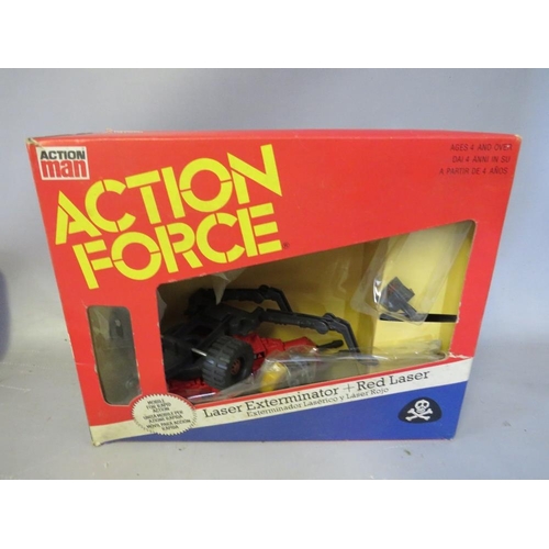 895 - A COLLECTION OF FOUR BOXED ACTION MAN ACTION FORCE VEHICLES TO INCLUDE ROBOSKULL AND RED WOLF, Shado... 