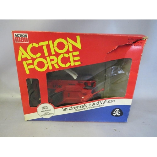 895 - A COLLECTION OF FOUR BOXED ACTION MAN ACTION FORCE VEHICLES TO INCLUDE ROBOSKULL AND RED WOLF, Shado... 