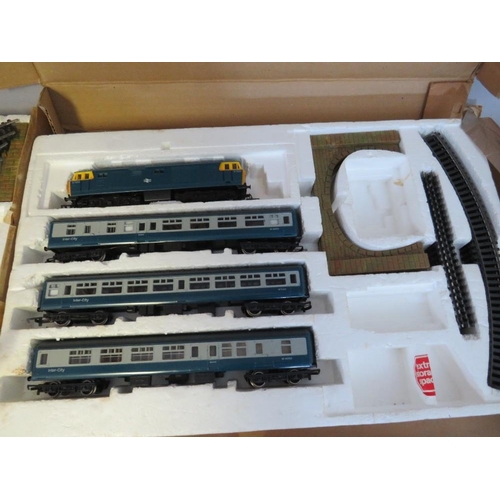 898 - THREE BOXED HORNBY '00' GAUGE TRAIN SETS TO INCLUDE DIESEL INTERCITY SET WITH THREE CARRIAGES, Hornb... 