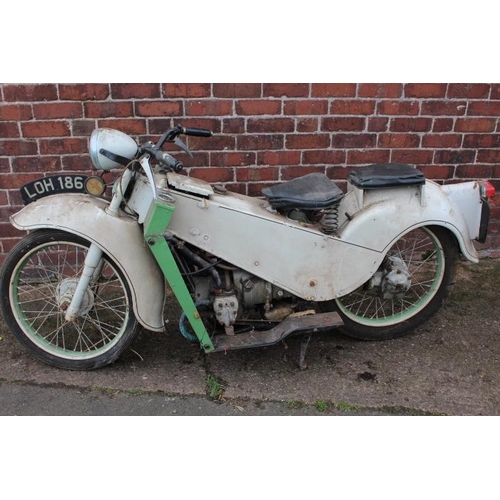 966 - A VELOCETTE MK1 MOTORCYCLE, having pressed steel frame, hand change gearbox and horizontally opposed... 