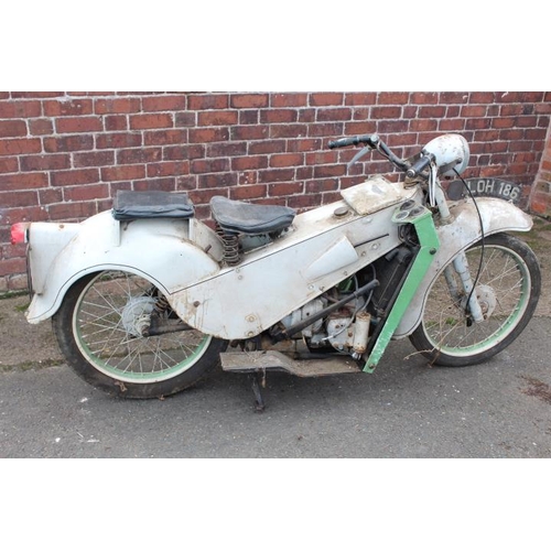 966 - A VELOCETTE MK1 MOTORCYCLE, having pressed steel frame, hand change gearbox and horizontally opposed... 