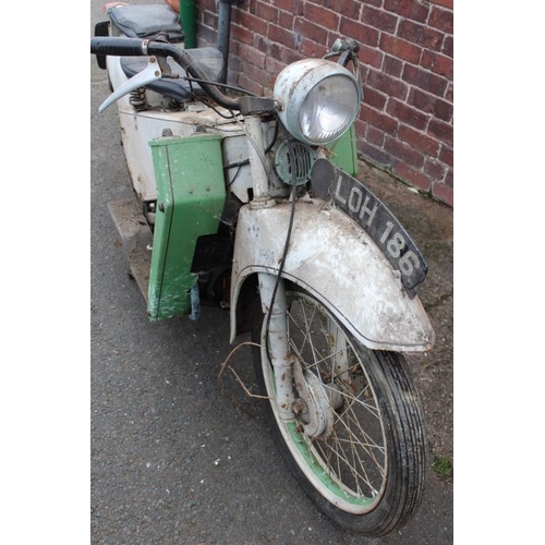 966 - A VELOCETTE MK1 MOTORCYCLE, having pressed steel frame, hand change gearbox and horizontally opposed... 