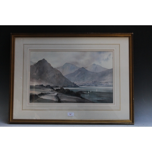 51 - IVAN TAYLOR (1946). 'Crummock Water - Lake District', signed lower left, titled verso, framed and gl... 