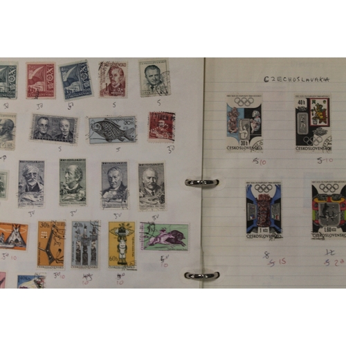 206 - A TRAY OF BRITISH, COMMONWEALTH AND WORLD STAMP ALBUMS, comprising eight albums and a folder of firs... 