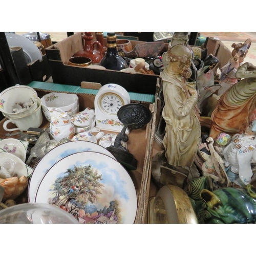 151 - THREE TRAYS OF CERAMICS TO INCLUDE ORIENTAL EXAMPLES ETC