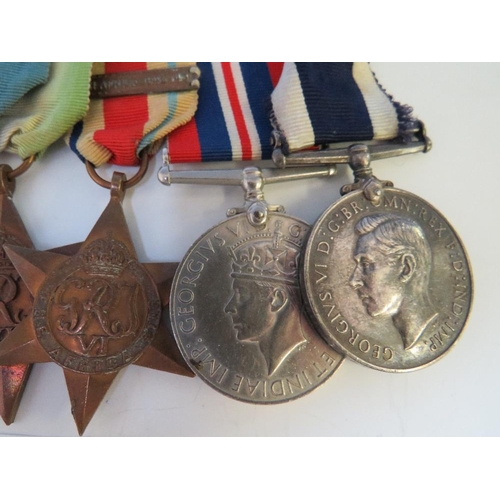 329 - A WWII ROYAL NAVY MEDAL GROUP OF SIX, CONSISTING OF WAR MEDAL, 1939 / 45 STAR, ATLANTIC STAR, AFRICA... 