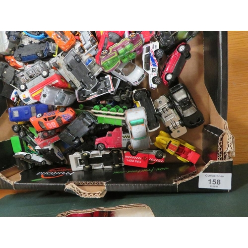 158 - TWO TRAYS OF ASSORTED DIE CAST VEHICLE TO INCLUDE MATCHBOX