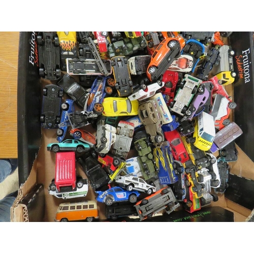 158 - TWO TRAYS OF ASSORTED DIE CAST VEHICLE TO INCLUDE MATCHBOX