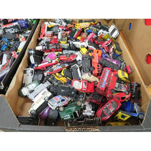 158 - TWO TRAYS OF ASSORTED DIE CAST VEHICLE TO INCLUDE MATCHBOX