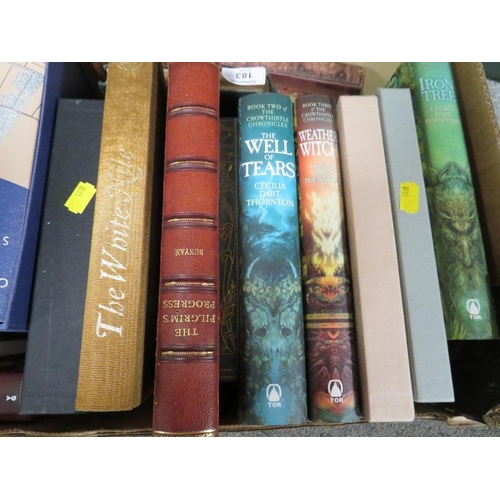 183 - A TRAY OF ASSORTED BOOKS TO INCLUDE A FOLIO SOCIETY 101 O.HENRY STORIES