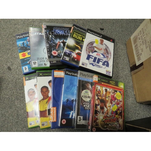 184 - A TRAY OF ASSORTED PLAYSTATION 2 EMPTY BOXES WITH A COUPLE OF GAMES INCLUDED