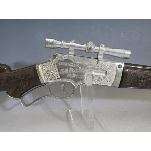 570 - A CHILDS ARMY CADET TRAINING RIFLE BY PARIS MANUFACTURING Co., together with a Rustler Laramie repea... 