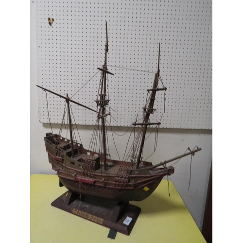 248 - A VINTAGE MODERN SAIL SHIP , SANTA MARIA A/F