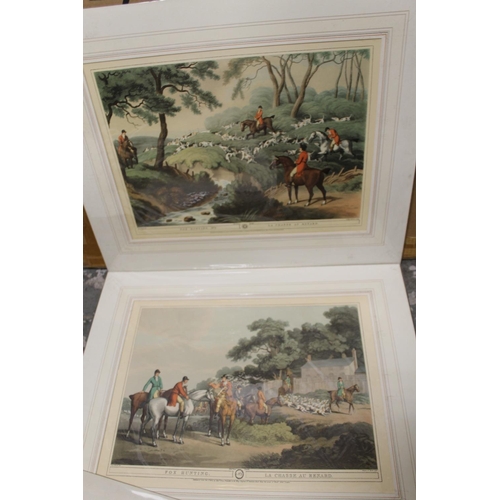 35 - A FOLIO OF FIVE HUNTING SCENES BY EDWARD ORME