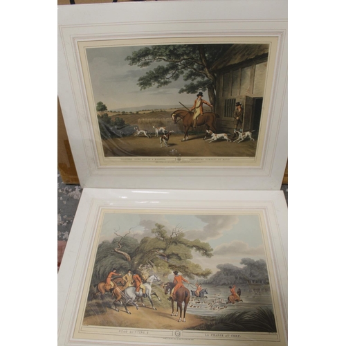 35 - A FOLIO OF FIVE HUNTING SCENES BY EDWARD ORME