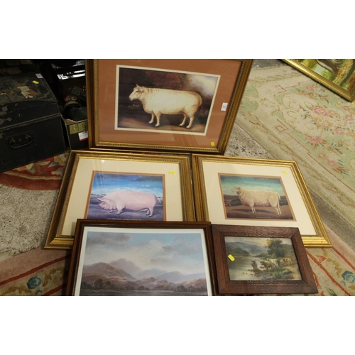 39 - A QUANTITY OF PICTURES & PRINTS TO INCLUDE CLASSIC AGRICULTURAL EXAMPLES (4)