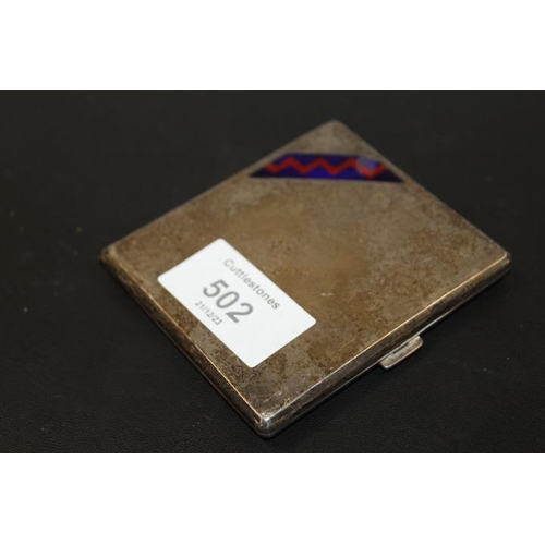 502 - A HALLMARKED SILVER CARD CASE