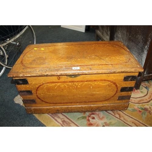 873 - A VINTAGE SMALL PINE TOOL BOX - W 76 cm