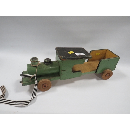 86 - VINTAGE WOODEN PULL ALONG TOY TRAIN