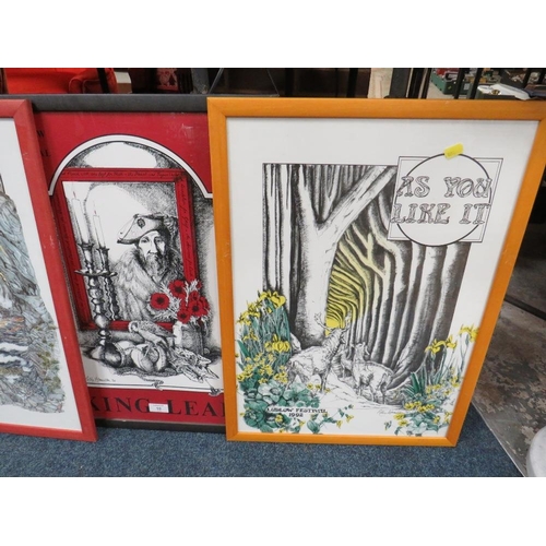 10 - FIVE FRAMED POLLY HAMILTON SHAKESPEARE PRINTS