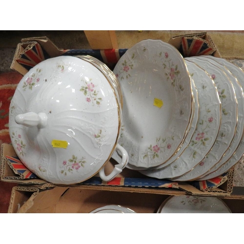 109 - TWO TRAYS OF CZECH TEA/DINNER WARE