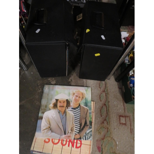 130 - TWO CASES OF LP RECORDS TO INCLUDE SANTANA, LED ZEPPELIN ETC