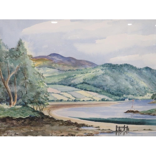 23 - A PAIR OF FRAMED R. MACDONALD ROSS WATERCOLOURS 31 X 46 CM (2)