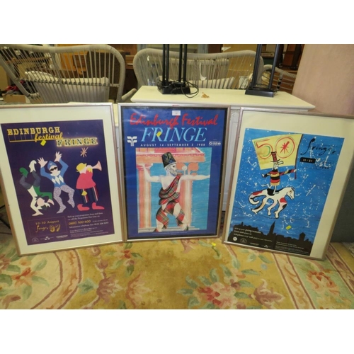 34 - THREE FRAMED FESTIVAL POSTERS