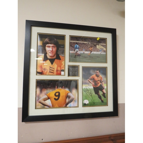 41 - TWO FRAMED WWFC SIGNED PLAYER PICTURES INC. FRANK MUNRO, STEVE BULL AND JOHN RICHARDS