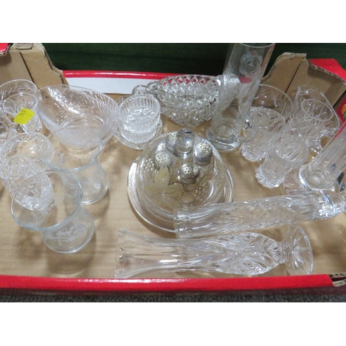 202 - TWO TRAYS OF ASSORTED GLASS WARE