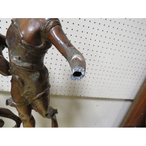 209 - TWO VINTAGE SPELTER FIGURES A/F