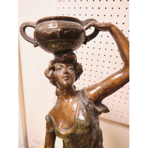 209 - TWO VINTAGE SPELTER FIGURES A/F