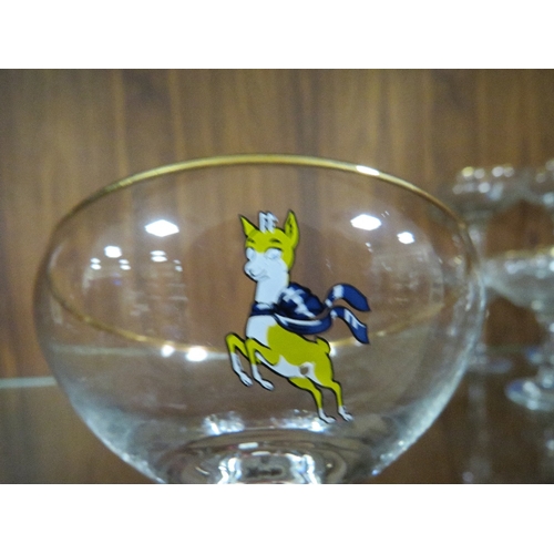 265 - A COLLECTION OF BABYCHAM GLASSES