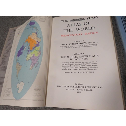 100 - VOLUMES I-V OF 'THE TIMES ATLAS OF THE WORLD' COMPRISING THE AMERICAS, S. EUROPE & AFRICA, NORTHERN ... 