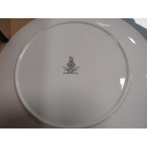 113 - TWO TRAYS OF ROYAL DOULTON FOREST GLADE DINNER WARE