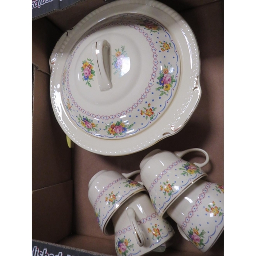 114 - FOUR TRAYS SWINNERTONS HARVEST TEA/DINNER WARE