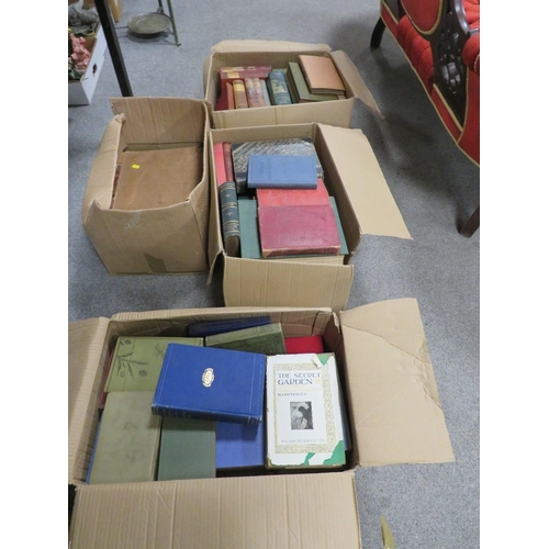 144 - FOUR TRAYS OF ASSORTED BOOKS