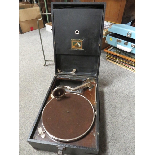 153 - A HMV MODEL 101 PORTABLE GRAMOPHONE