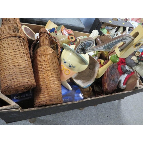 160 - THREE OF ASSORTED CERAMICS ETC TO INCLUDE COLLECTABLE TEA POTS