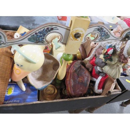 160 - THREE OF ASSORTED CERAMICS ETC TO INCLUDE COLLECTABLE TEA POTS