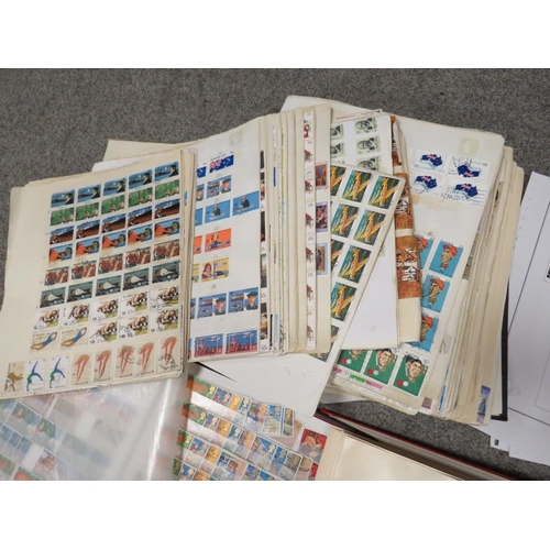 229 - A STAMP COLLECTION TO INCLUDE SIX LARGE ALBUMS / STOCK BOOK, FOUR OF WHICH CONTAIN BRITISH STAMPS, O... 