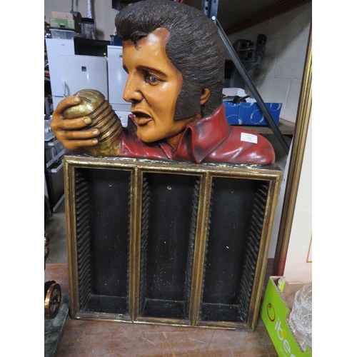 75 - AN ELVIS WOODEN CD RACK