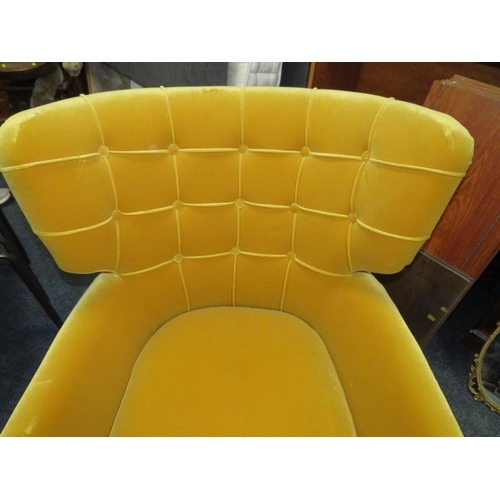 772 - A MODERN MUSTARD UPHOLSTERED ARMCHAIR - S/D